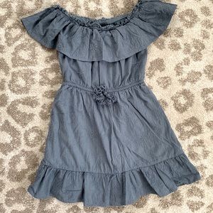 Girls Dusty Blue Embroidered Dress - size 6 - Art Class by Target